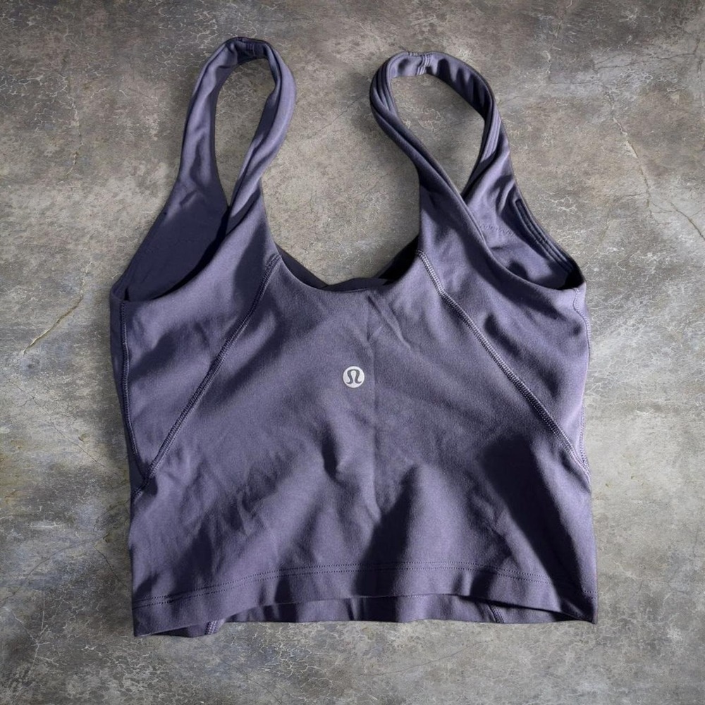 Lululemon Purple Align Tank/Cropped Shelf Bra Top Women's Size 0‎